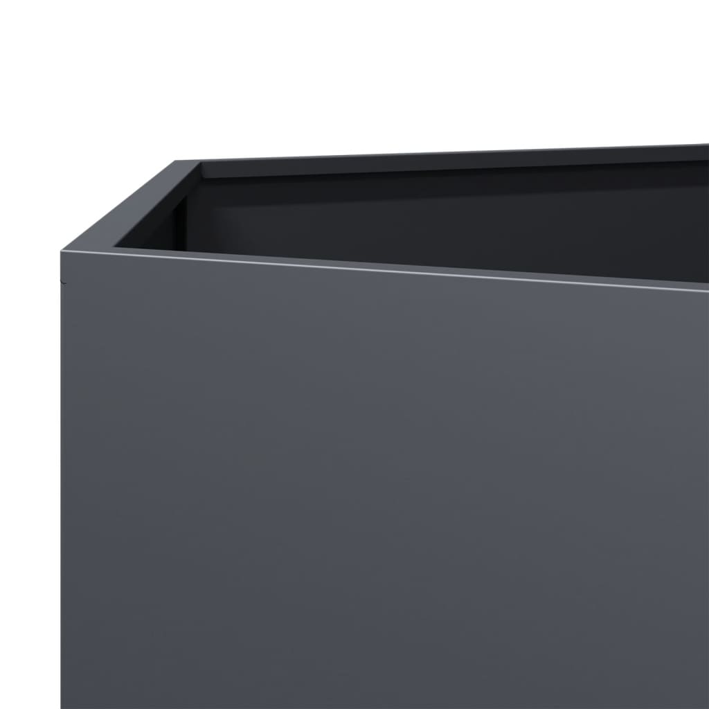 Garden Planters, 2 Pieces, Anthracite, Hexagonal, 46x40x45 cm