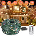 330FT LED String Lights Outdoor Christmas Decoration Lights With Remote IP44 Waterproof 8 Lighting Modes 8 Brightness Timer Plug In Fairy Light Xmas House Holiday Decor