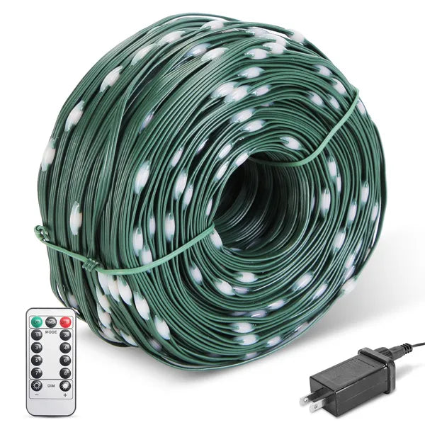 330FT LED String Lights Outdoor Christmas Decoration Lights With Remote IP44 Waterproof 8 Lighting Modes 8 Brightness Timer Plug In Fairy Light Xmas House Holiday Decor