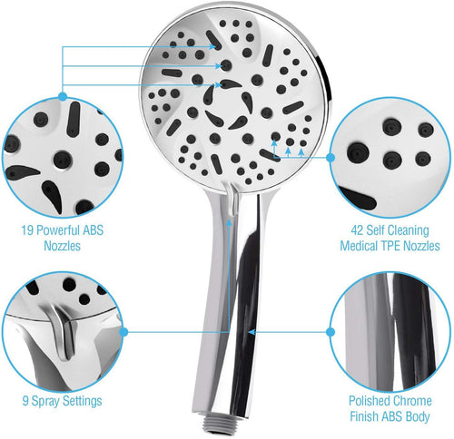 Bathroom Nine Function Three Way Seat Suspension Shower Set
